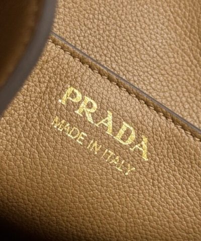 Fake Prada Saffiano Small Tote Black Brown - top-grade luxury bag dupe