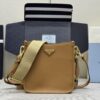 Fake Prada Saffiano Small Tote Black Brown - premium superclone handbag