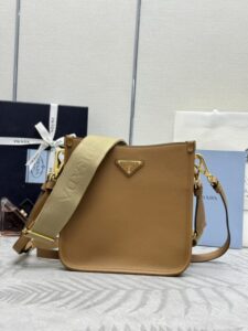 Fake Prada Saffiano Small Tote Black Brown - elite factory replica handbag