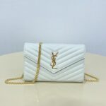 Replica YSL Envelope Clutch White - 1:1 premium replica handbag