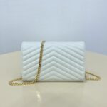 Replica YSL Envelope Clutch White