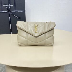 Fake YSL Loulou Apricot Puffer - 1:1 premium replica handbag