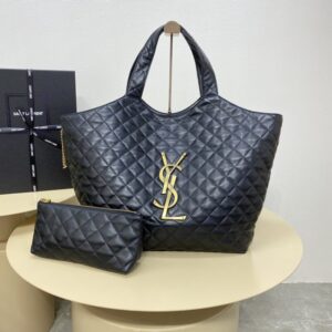 Fake YSL Icare Black - 1:1 premium replica handbag