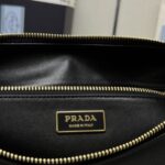 Replica Prada Prada Aimée Large Black - designer handbag clone