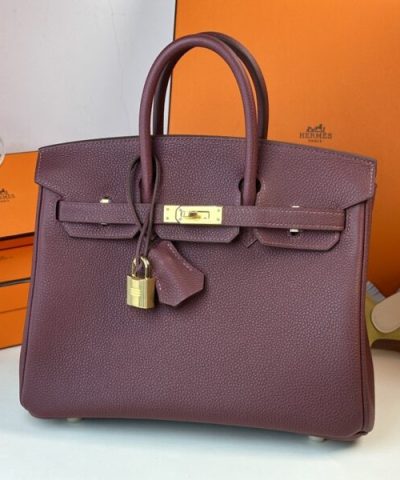 Fake Hermès Birkin Bordeaux - top-grade luxury bag dupe