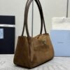 Replica Prada Medium Suede Shoulder Bag - high-quality designer bag dupe