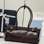 Replica Prada Naplak Patent Brown