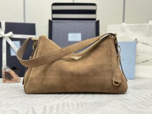 Replica Prada Prada Aimée Suede Large - premium superclone handbag