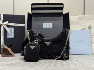Fake Prada Re – Edition 2005 Diamond Black - elite factory replica handbag