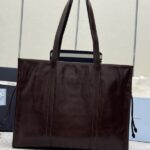 Replica Prada Antique Nappa Tote Marrone Scuro