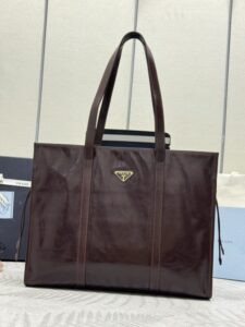 Fake Prada Antique Nappa Tote Dark Brown - 1:1 premium replica handbag