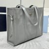 Fake Prada Antique Nappa Tote Grey - best quality fake designer bag
