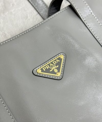 Fake Prada Antique Nappa Tote Grey - affordable luxury replica bag