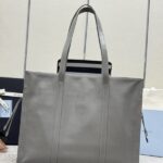 Replica Prada Antique Nappa Tote Grey - 1:1 premium replica handbag