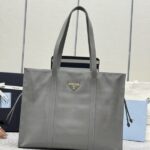 Replica Prada Antique Nappa Tote Grey