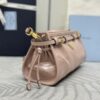 Fake Prada Pink Leather Handbag - top-grade luxury bag dupe