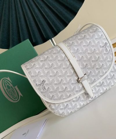 Fake Goyard Belvedere White - 1:1 premium replica handbag