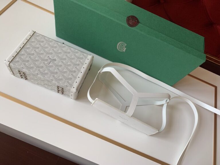 Goyard Minaudière Trunk Bag White - Image 2