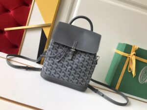 Fake Goyard Alpi Mini Backpack Grey - 1:1 premium replica handbag
