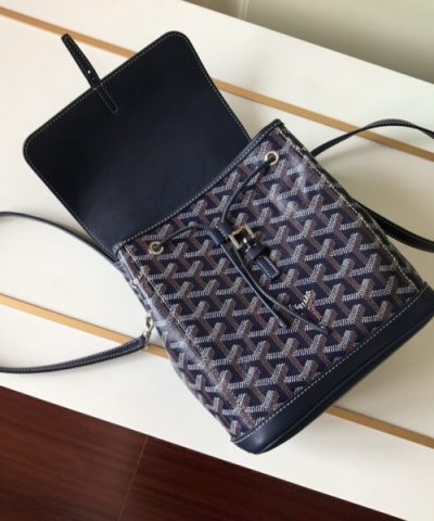 Replica Goyard Alpi Mini Backpack Dark Blue - best quality fake designer bag