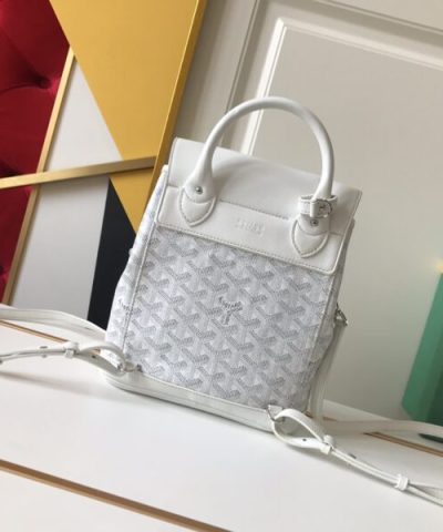 Fake Goyard Alpi Mini Backpack White - affordable luxury replica bag