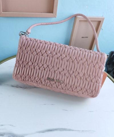 Fake Miu Miu Crystal Handbag Pink - top-grade luxury bag dupe