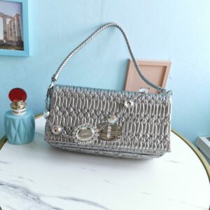 Replica Miu Miu Crystal Handbag Silver - premium superclone handbag