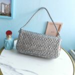 Replica Miu Miu Crystal Handbag Silver