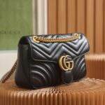 Replica Gucci Marmont Medium Black