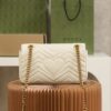 Fake Gucci GG Marmont Medium White - premium superclone handbag