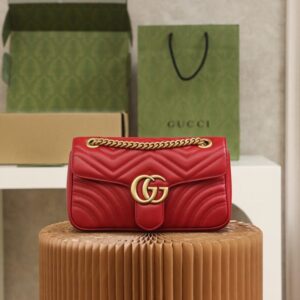 Replica Gucci GG Marmont 1955 Medium Red - elite factory replica handbag