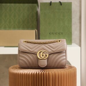 Fake Gucci GG Marmont Medium Nude - premium superclone handbag