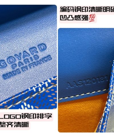 Fake Goyard Camond Pouch Blue - 1:1 premium replica handbag