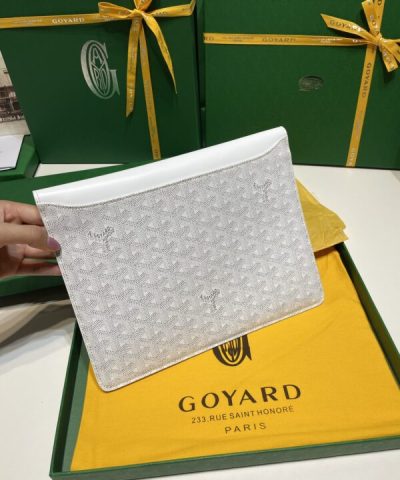 Fake Goyard Camond Pouch White - ultra-realistic fake purse