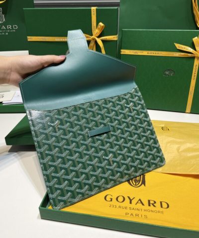 Fake Goyard Camond Pouch Green - best quality fake designer bag