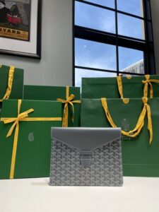 Fake Goyard Camond Pouch Grey - high-end replica designer purse