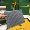 Fake Goyard Camond Pouch Grey - affordable luxury replica bag