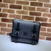 Fake Gucci GG Supreme Shoulder Bag Black - high-end replica designer purse