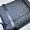 Fake Gucci GG Supreme Shoulder Bag Black - elite factory replica handbag