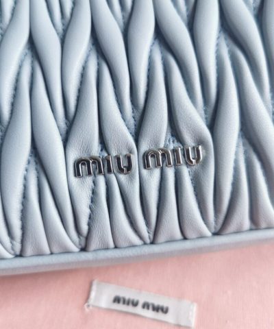 Fake Miu Miu Matelassé Pearl Blue - top-grade luxury bag dupe