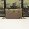 Replica Gucci Marmont Matelasse Wallet On Chain Beige - best quality fake designer bag