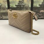 Replica Gucci Marmont Matelasse Wallet On Chain Beige - high-end replica designer purse