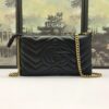 Fake Gucci Marmont Matelasse Wallet On Chain Black - 1:1 premium replica handbag