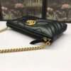 Fake Gucci Marmont Matelasse Wallet On Chain Black - designer handbag clone