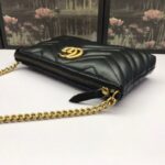 Replica Gucci Marmont Matelasse Wallet On Chain Black