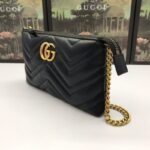 Replica Gucci Marmont Matelasse Wallet On Chain Black - affordable luxury replica bag