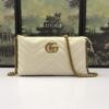 Replica Gucci Marmont Matelasse Wallet On Chain White - top-grade luxury bag dupe