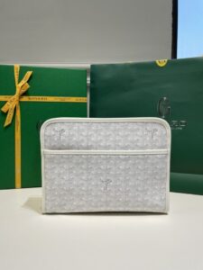 Fake Goyard Jouvence Toiletry Bag White - high-quality designer bag dupe