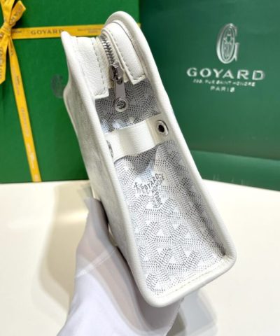 Fake Goyard Jouvence Toiletry Bag White - 1:1 premium replica handbag