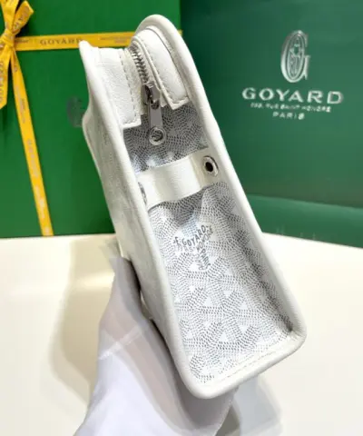 Fake Goyard Jouvence Toiletry Bag White - 1:1 premium replica handbag